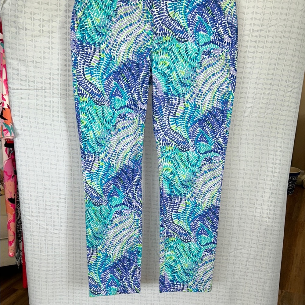 Lilly Pulitzer Blue and Green Patterned Pants